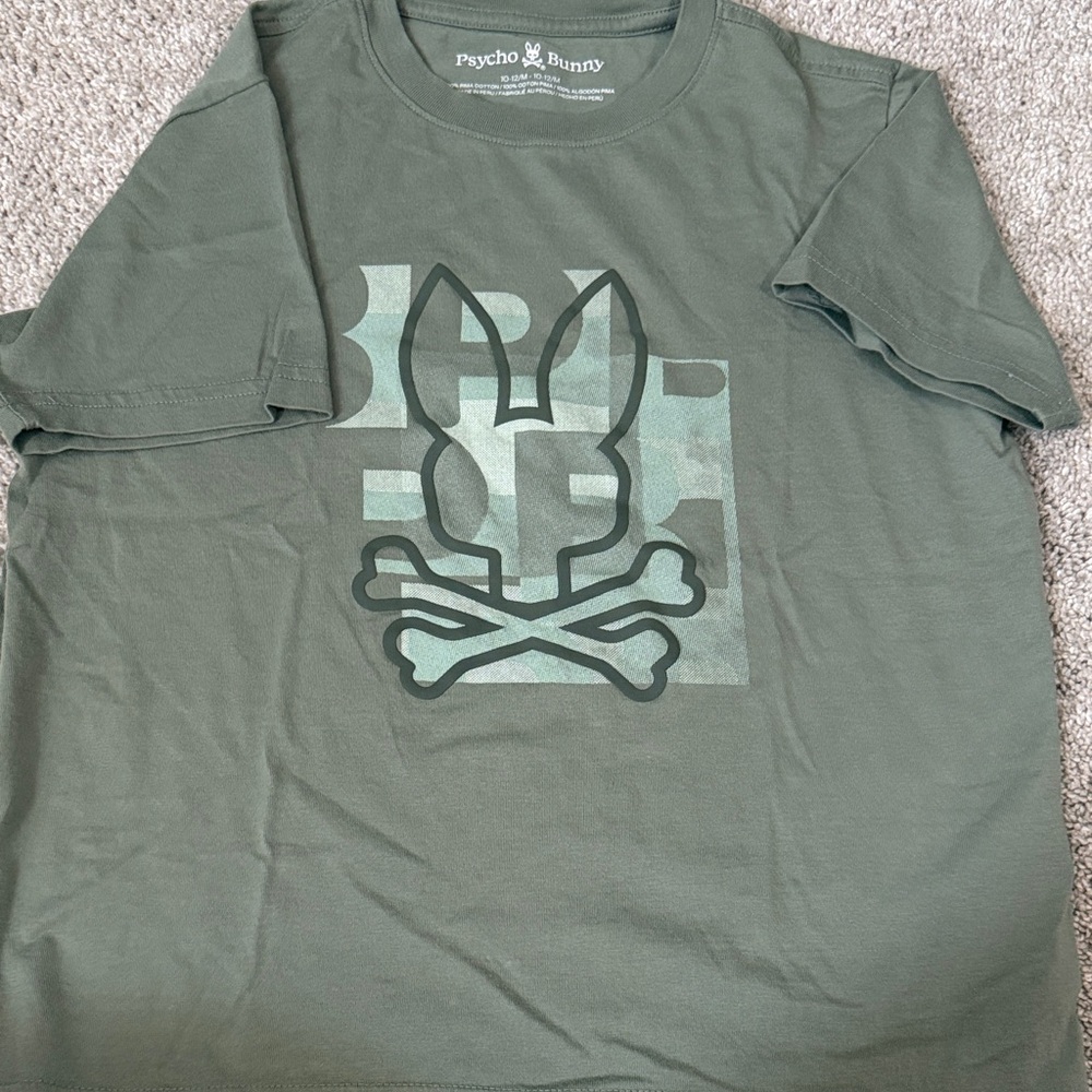 Psycho Bunny Olive Graphic Tee